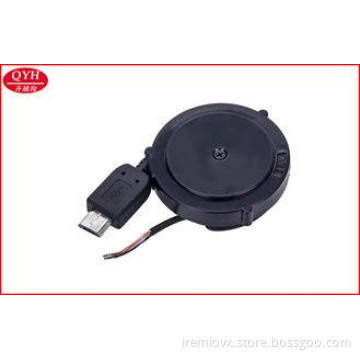 One Way Retractable Micro USB Cable 5pin To Stripped 4 Wire